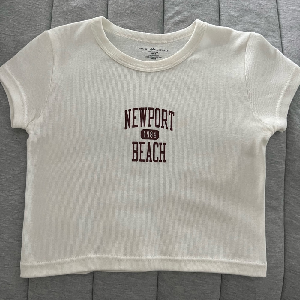 brandy cropped baby tee, worn once